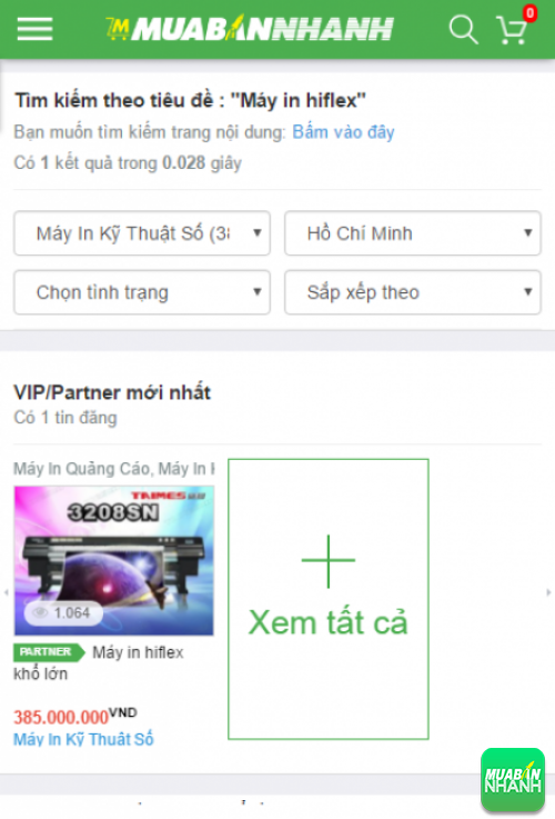 Tìm kiếm máy in bạt hiflex tại website Công ty Máy In Quảng Cáo